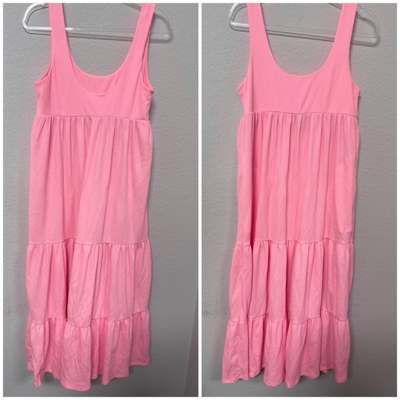 Free People Beach Reel Love Midi Dress in Electric Neon Pink Size Small - Picture 2 of 4